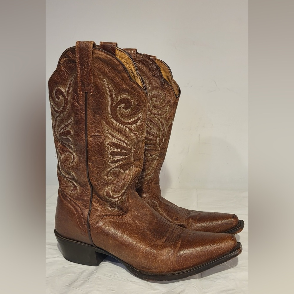 🧧Reduced Price.....JB DILLON mens brown leather western boots